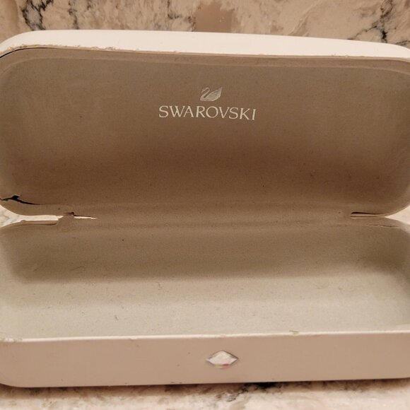 Swarovski Official Sunglasses SK 157 01B Crystal Black Frames Purple Lenses Cat - Picture 14 of 16